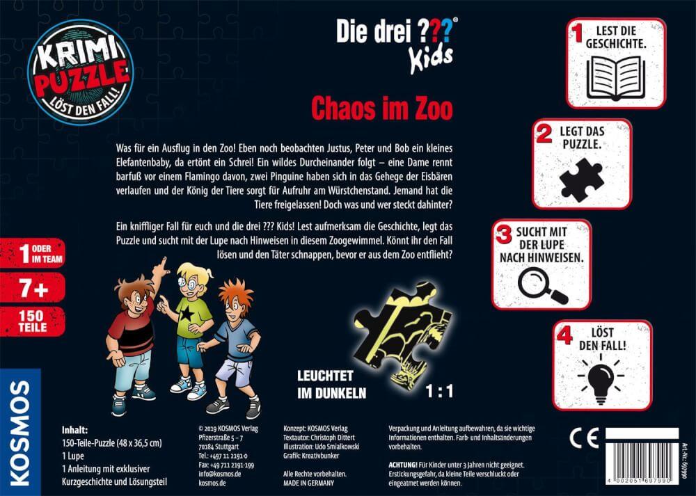 KOSMOS® Krimipuzzle Die drei ??? Kids Chaos Zoo