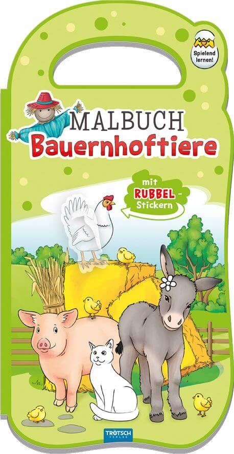 Trötsch Verlag® Malbuch Rubbelsticker Bauernhof