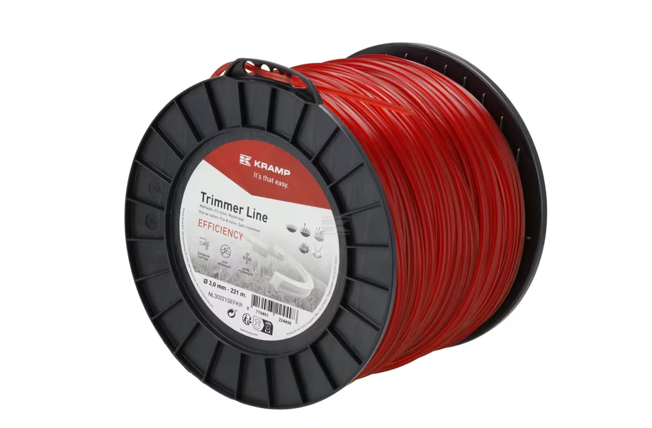 Trimmerschnur   3mm 221m quadratisch rot