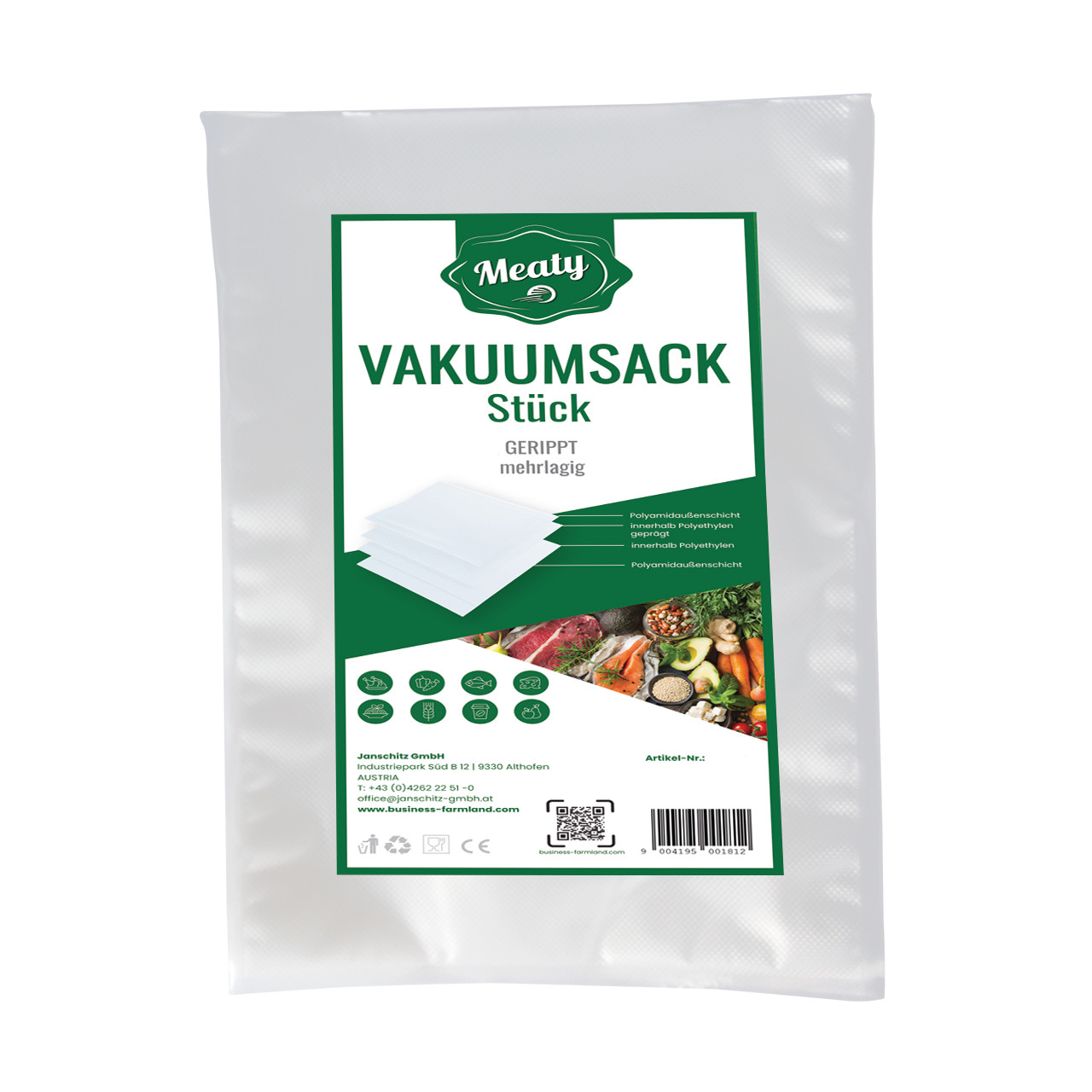 Meaty Vakuumsack 25 x 35 cm gerippt 105 µm