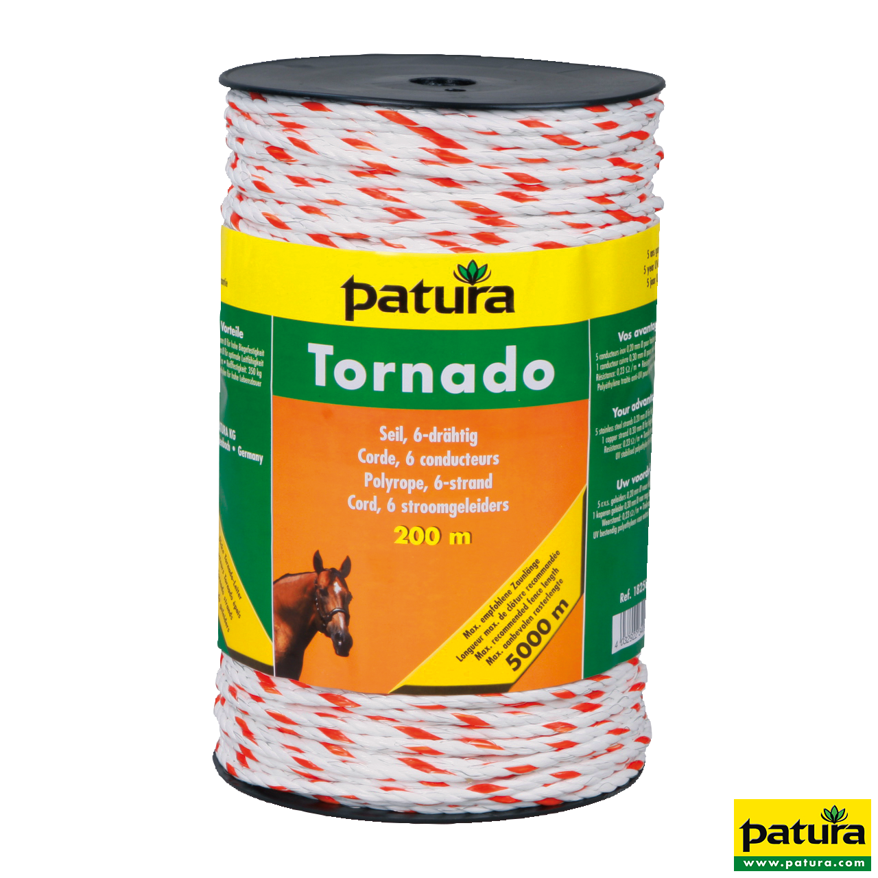 Patura Tornado Seil 200m Rolle