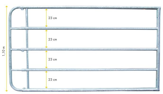 Profi-Premium Weidezauntor verstellbar, Höhe 1,10 m